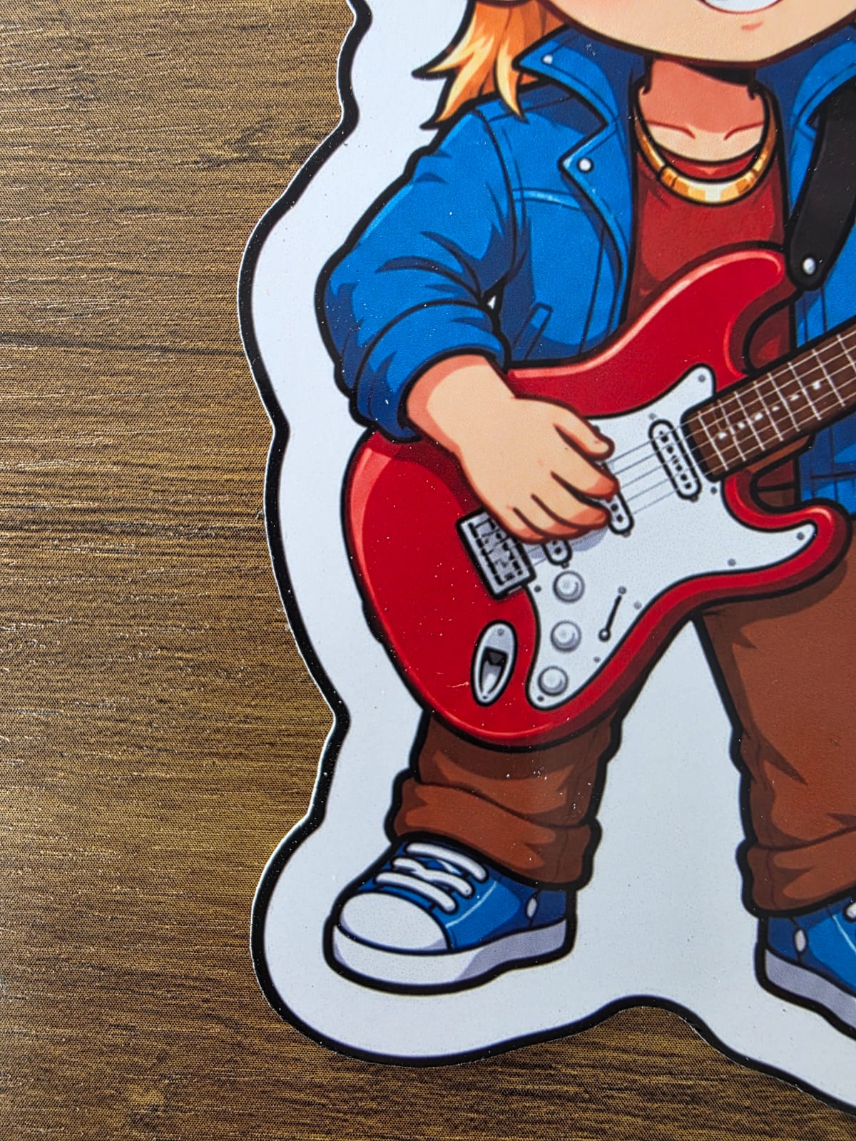 Stardew Valley Inspired Sam & Guitar Glossy Die Cut Sticker | 2 Sizes Available