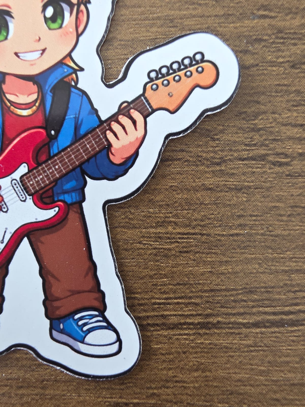 Stardew Valley Inspired Sam & Guitar Glossy Die Cut Sticker | 2 Sizes Available
