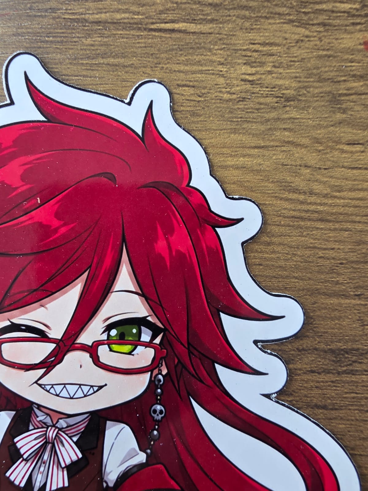 Black Butler (Kuroshitsuji) Inspired Grell Sutcliff Glossy Die Cut Sticker | 2 Sizes Available