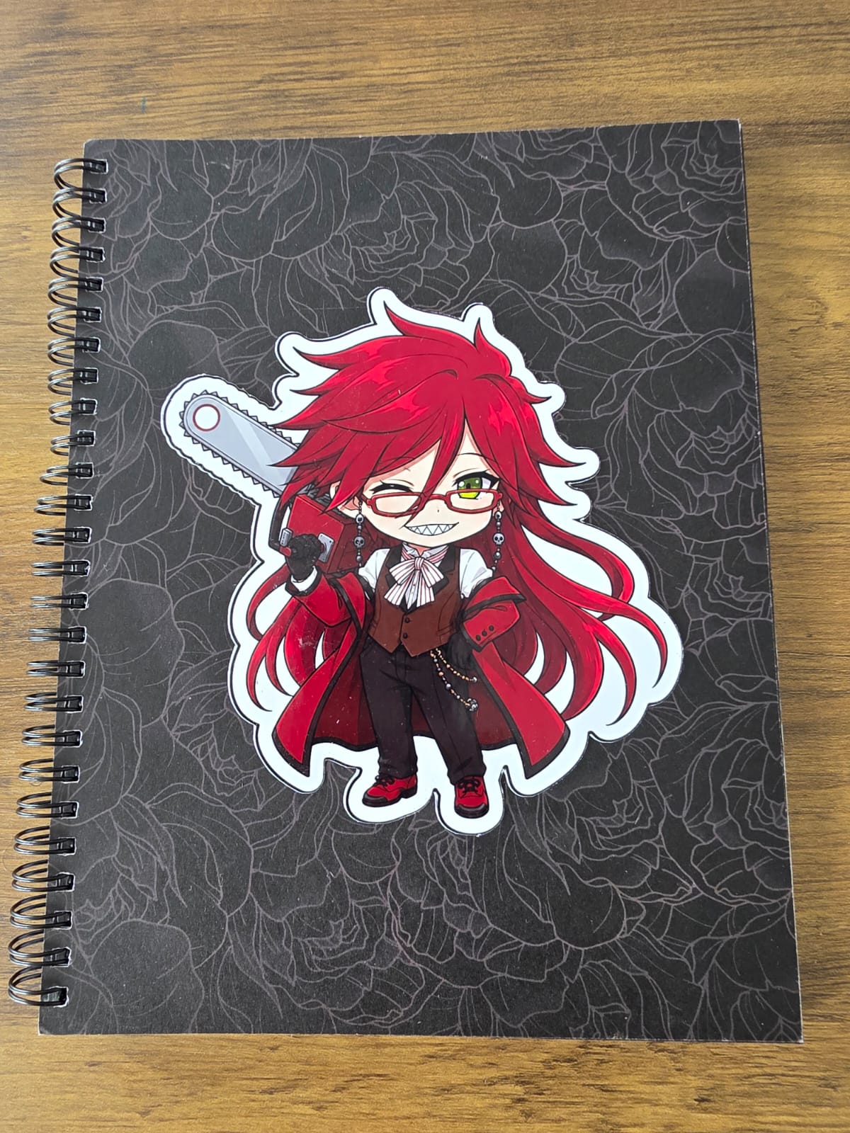 Black Butler (Kuroshitsuji) Inspired Grell Sutcliff Glossy Die Cut Sticker | 2 Sizes Available