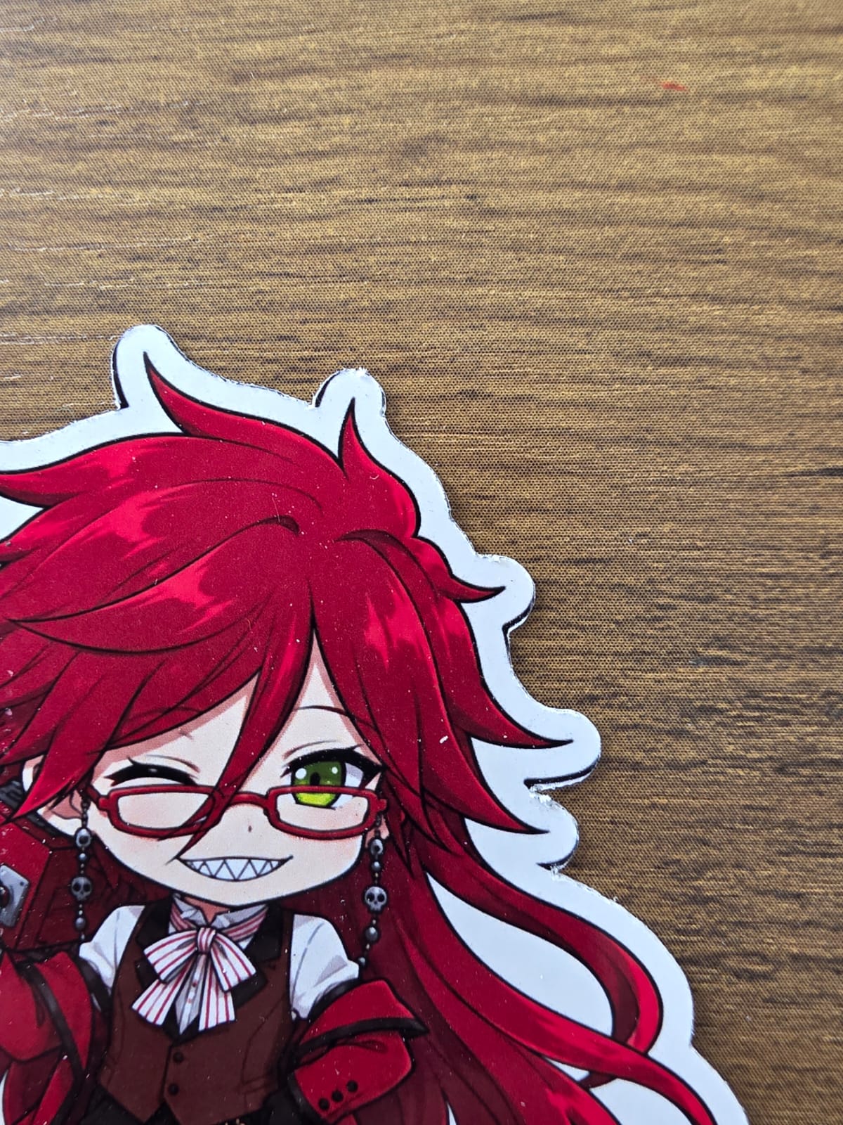 Black Butler (Kuroshitsuji) Inspired Grell Sutcliff Glossy Die Cut Sticker | 2 Sizes Available