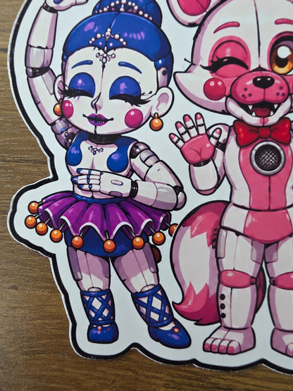 Five Nights at Freddy's: Sister Location Inspired Circus Baby Ballora Funtime Foxy Sticker | 2 Sizes Available