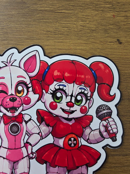 Five Nights at Freddy's: Sister Location Inspired Circus Baby Ballora Funtime Foxy Sticker | 2 Sizes Available