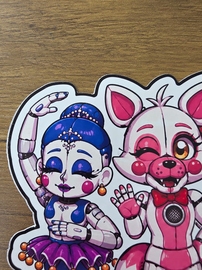 Five Nights at Freddy's: Sister Location Inspired Circus Baby Ballora Funtime Foxy Sticker | 2 Sizes Available