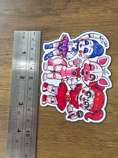 Five Nights at Freddy's: Sister Location Inspired Circus Baby Ballora Funtime Foxy Sticker | 2 Sizes Available