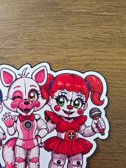 Five Nights at Freddy's: Sister Location Inspired Circus Baby Ballora Funtime Foxy Sticker | 2 Sizes Available
