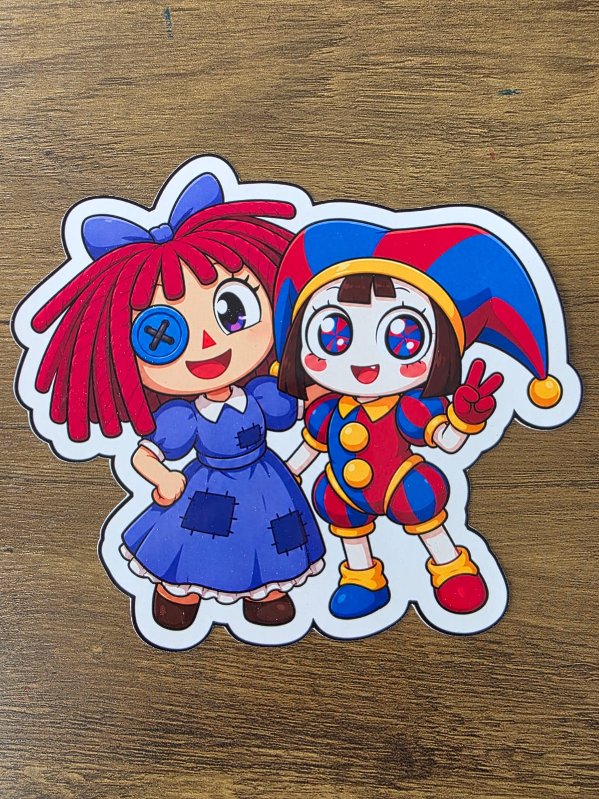 Amazing Digital Circus Inspired Ragatha & Pomni Glossy Die Cut Sticker | 2 Sizes Available
