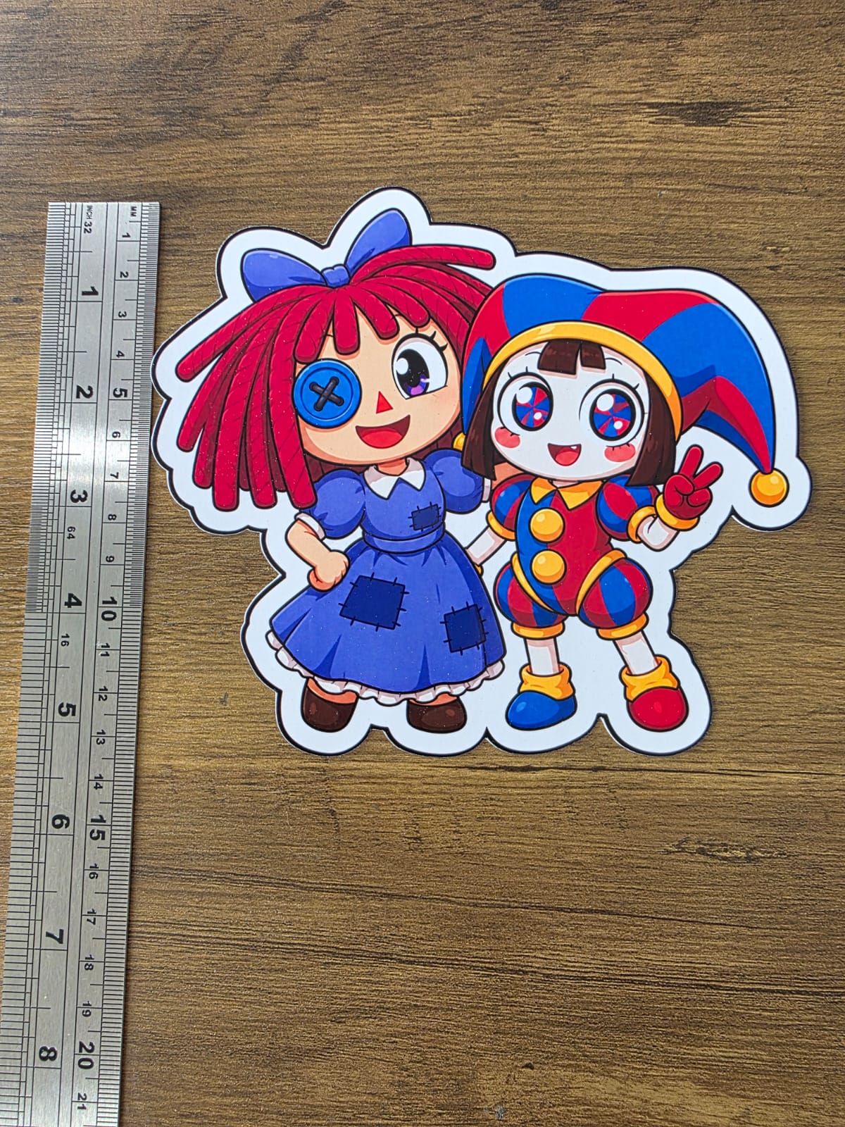 Amazing Digital Circus Inspired Ragatha & Pomni Glossy Die Cut Sticker | 2 Sizes Available