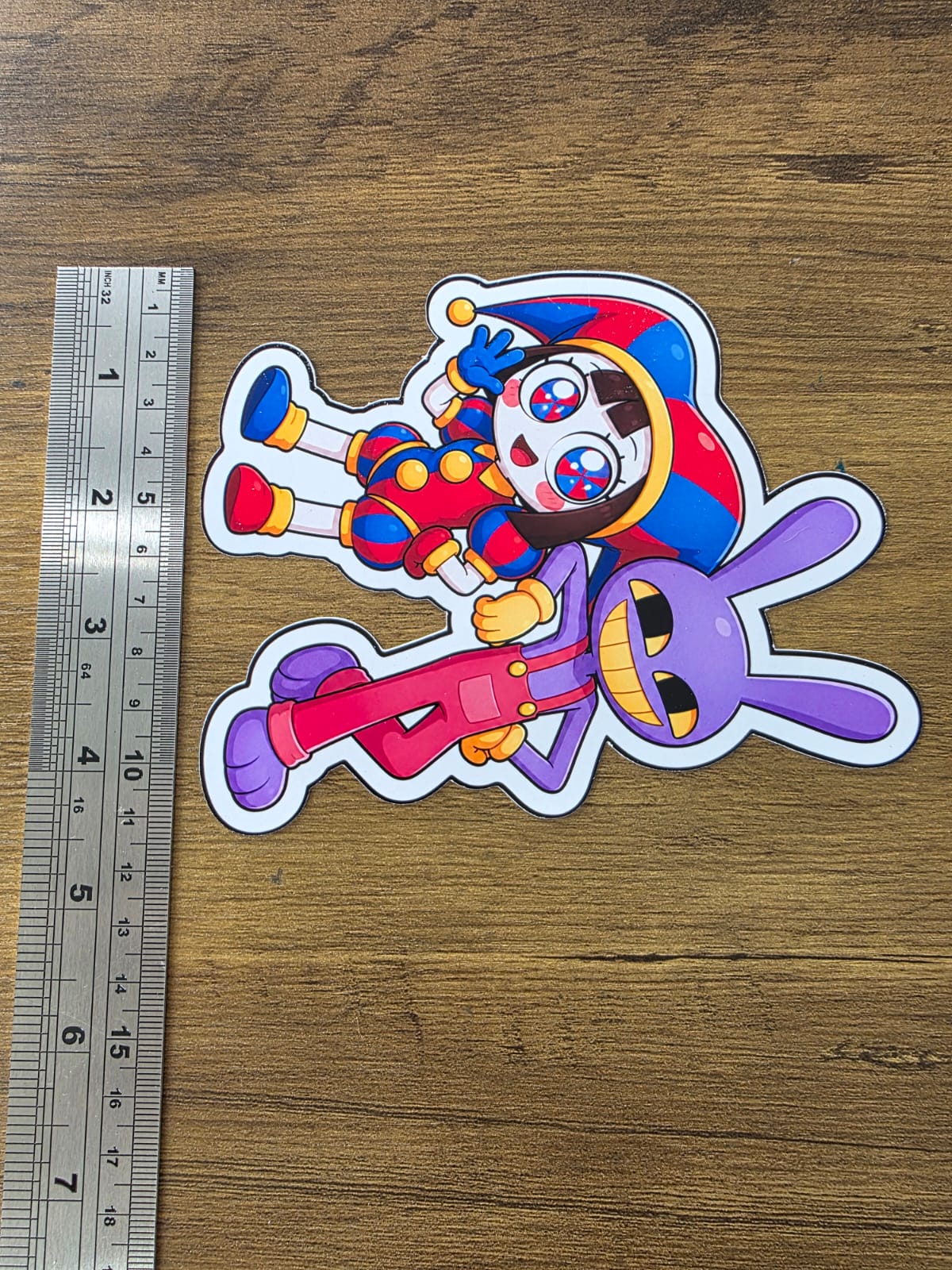 Amazing Digital Circus Inspired Pomni & Jax Glossy Die Cut Sticker | 2 Sizes Available
