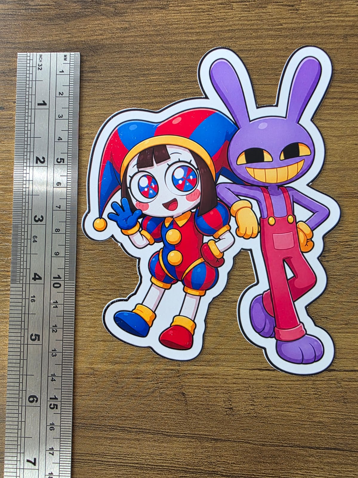 Amazing Digital Circus Inspired Pomni & Jax Glossy Die Cut Sticker | 2 Sizes Available