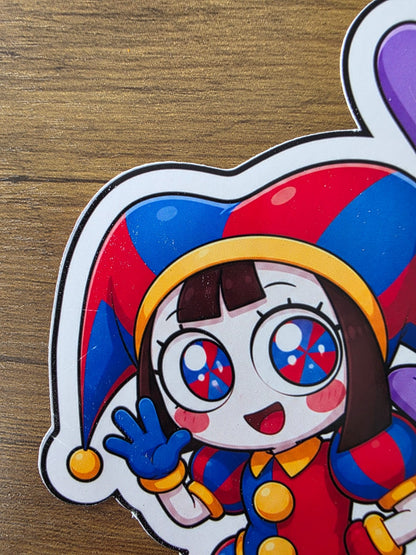 Amazing Digital Circus Inspired Pomni & Jax Glossy Die Cut Sticker | 2 Sizes Available