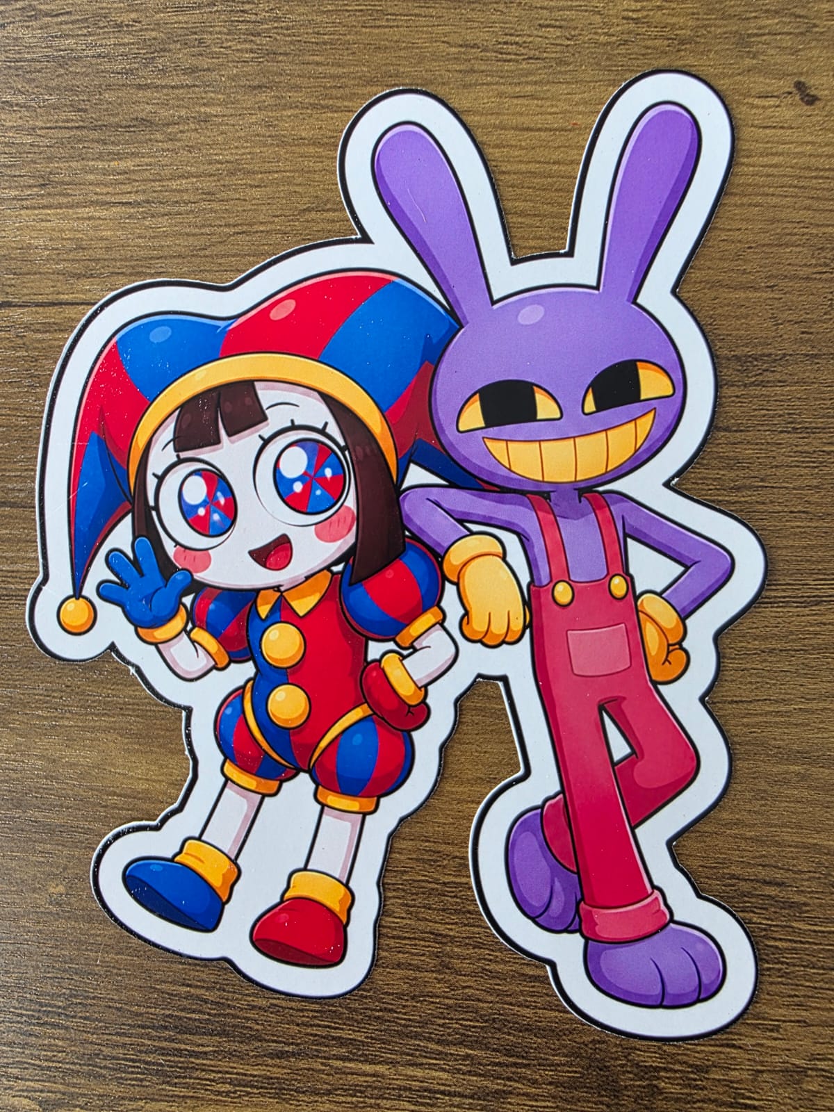 Amazing Digital Circus Inspired Pomni & Jax Glossy Die Cut Sticker | 2 Sizes Available