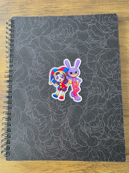 Amazing Digital Circus Inspired Pomni & Jax Glossy Die Cut Sticker | 2 Sizes Available