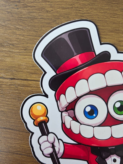 Amazing Digital Circus Inspired Caine & Bubble Glossy Die Cut Sticker | 2 Sizes Available