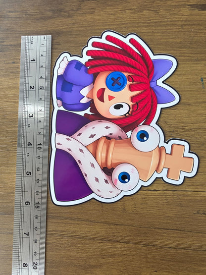 Amazing Digital Circus Inspired Kinger & Ragatha Glossy Die Cut Sticker | 2 Sizes Available