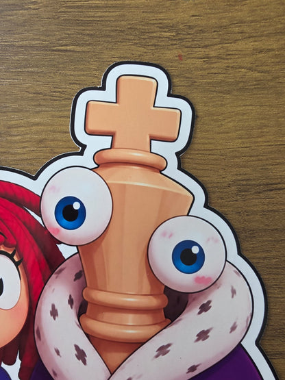 Amazing Digital Circus Inspired Kinger & Ragatha Glossy Die Cut Sticker | 2 Sizes Available