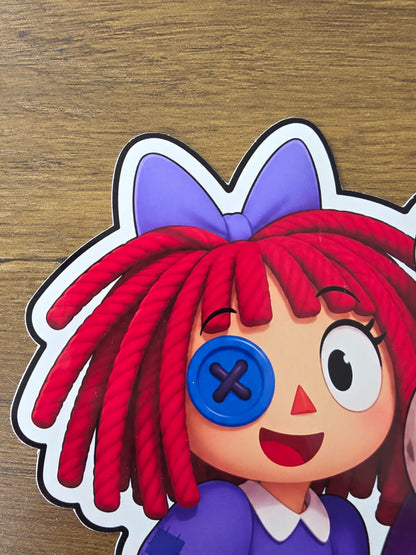 Amazing Digital Circus Inspired Kinger & Ragatha Glossy Die Cut Sticker | 2 Sizes Available