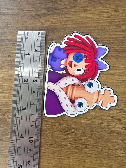 Amazing Digital Circus Inspired Kinger & Ragatha Glossy Die Cut Sticker | 2 Sizes Available