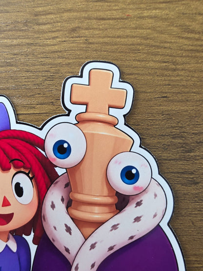 Amazing Digital Circus Inspired Kinger & Ragatha Glossy Die Cut Sticker | 2 Sizes Available