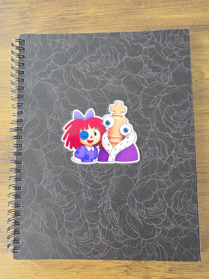 Amazing Digital Circus Inspired Kinger & Ragatha Glossy Die Cut Sticker | 2 Sizes Available