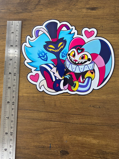Helluva Boss Inspired Fizz & Ozzie Glossy Die Cut Sticker | 2 Sizes Available