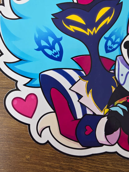 Helluva Boss Inspired Fizz & Ozzie Glossy Die Cut Sticker | 2 Sizes Available