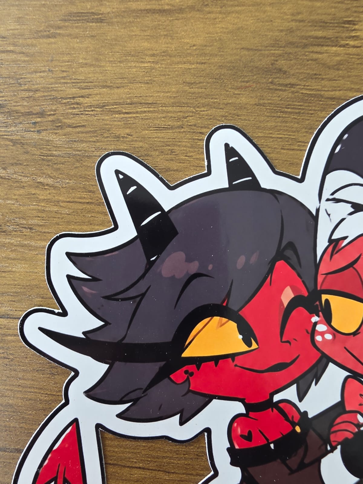 Helluva Boss Inspired Moxxie & Millie Glossy Die Cut Sticker | 2 Sizes Available