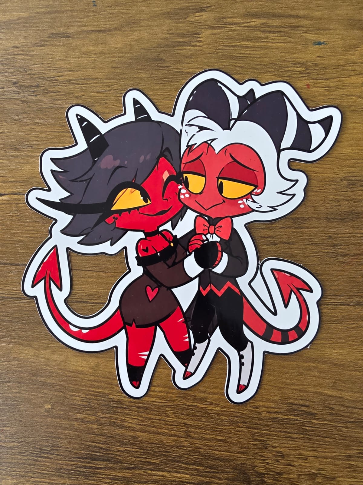 Helluva Boss Inspired Moxxie & Millie Glossy Die Cut Sticker | 2 Sizes Available