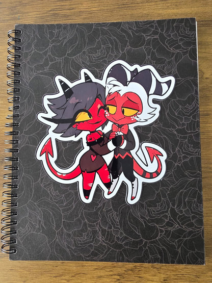 Helluva Boss Inspired Moxxie & Millie Glossy Die Cut Sticker | 2 Sizes Available