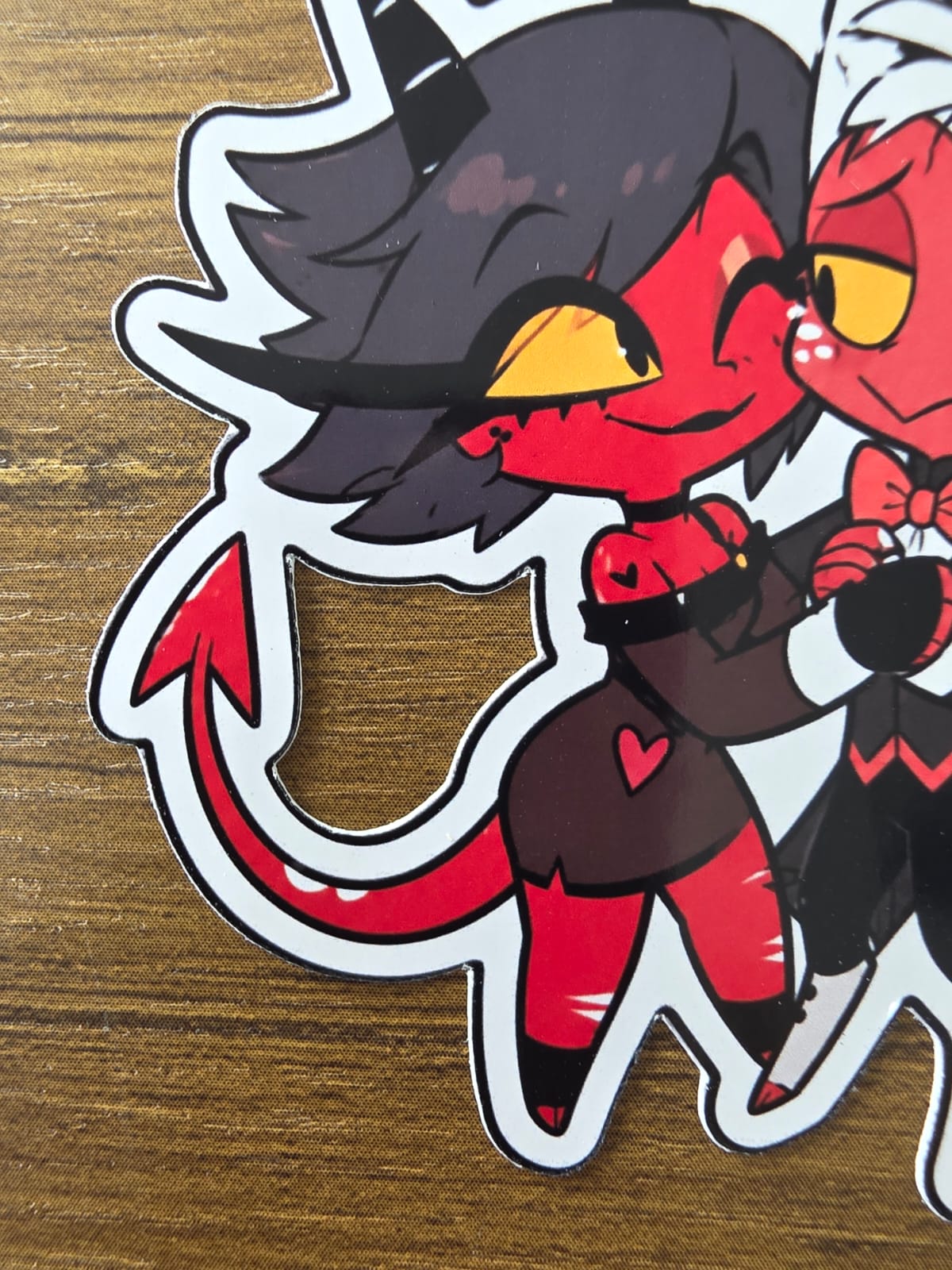Helluva Boss Inspired Moxxie & Millie Glossy Die Cut Sticker | 2 Sizes Available