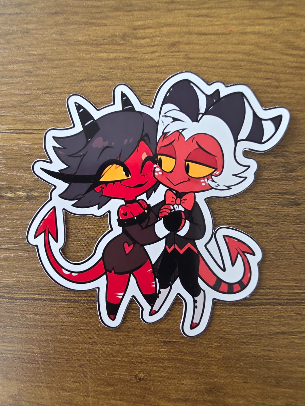 Helluva Boss Inspired Moxxie & Millie Glossy Die Cut Sticker | 2 Sizes Available