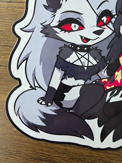 Helluva Boss Inspired Loona & Octavia Glossy Die Cut Sticker | 2 Sizes Available