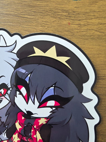 Helluva Boss Inspired Loona & Octavia Glossy Die Cut Sticker | 2 Sizes Available