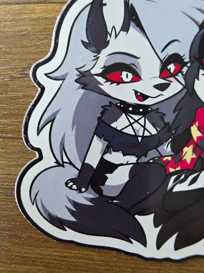 Helluva Boss Inspired Loona & Octavia Glossy Die Cut Sticker | 2 Sizes Available