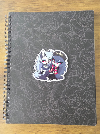 Helluva Boss Inspired Loona & Octavia Glossy Die Cut Sticker | 2 Sizes Available