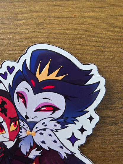 Helluva Boss Inspired Blitzø & Stolas Glossy Die Cut Sticker | 2 Sizes Available