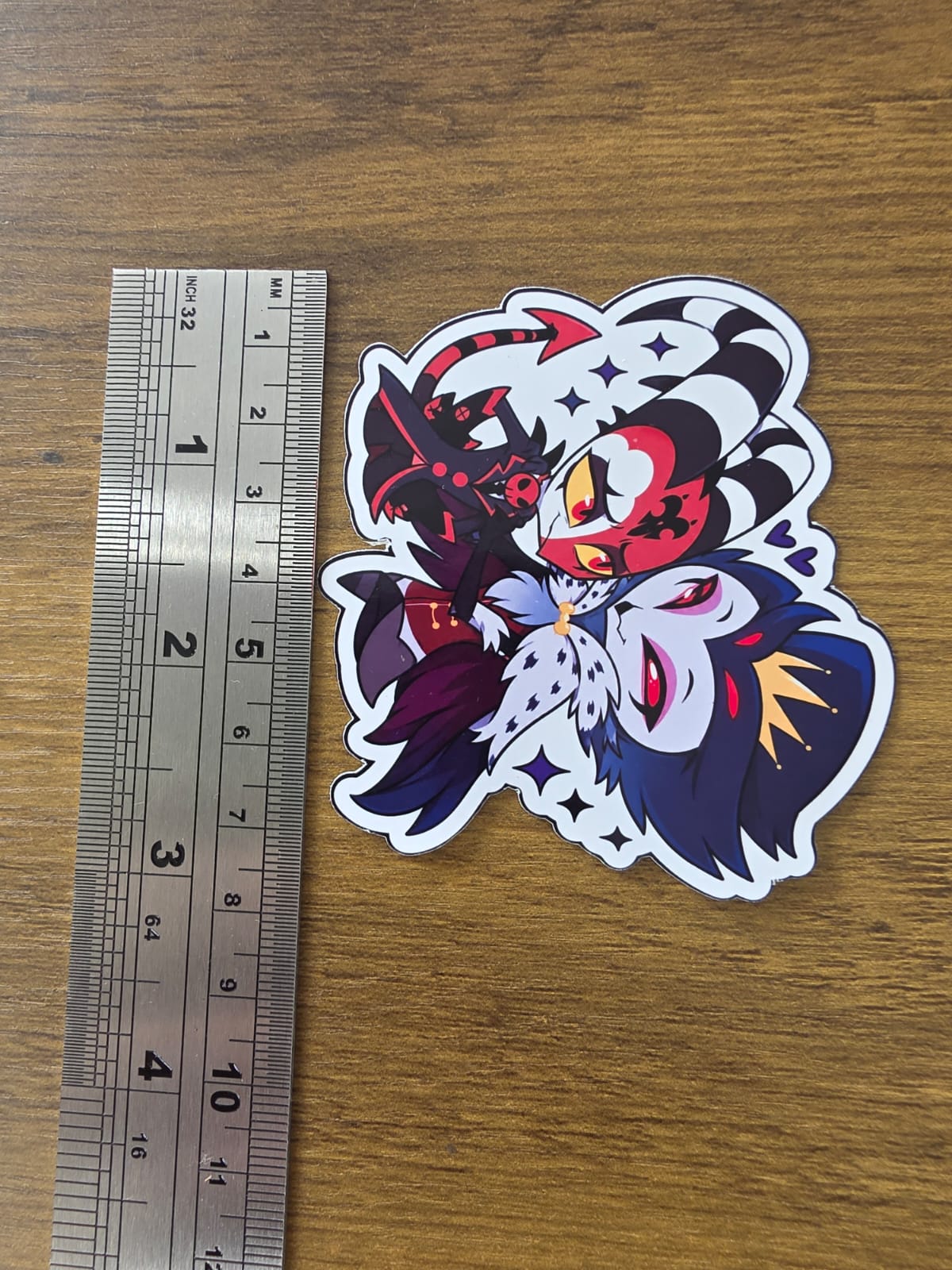 Helluva Boss Inspired Blitzø & Stolas Glossy Die Cut Sticker | 2 Sizes Available