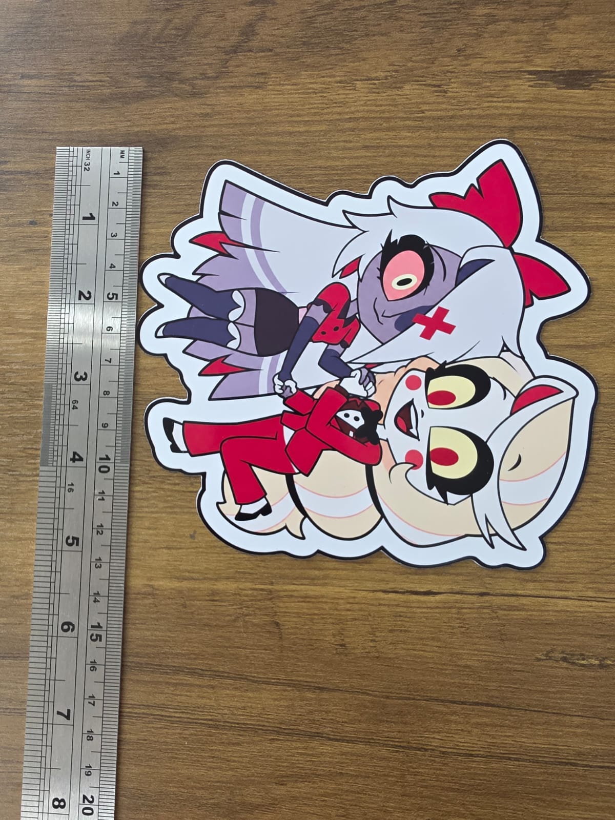 Hazbin Hotel Inspired Charlie & Vaggie Glossy Die Cut Sticker | 2 Sizes Available