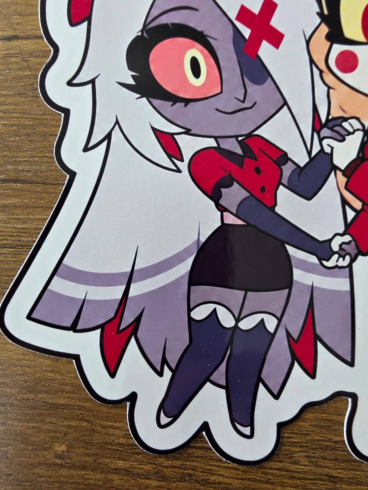 Hazbin Hotel Inspired Charlie & Vaggie Glossy Die Cut Sticker | 2 Sizes Available