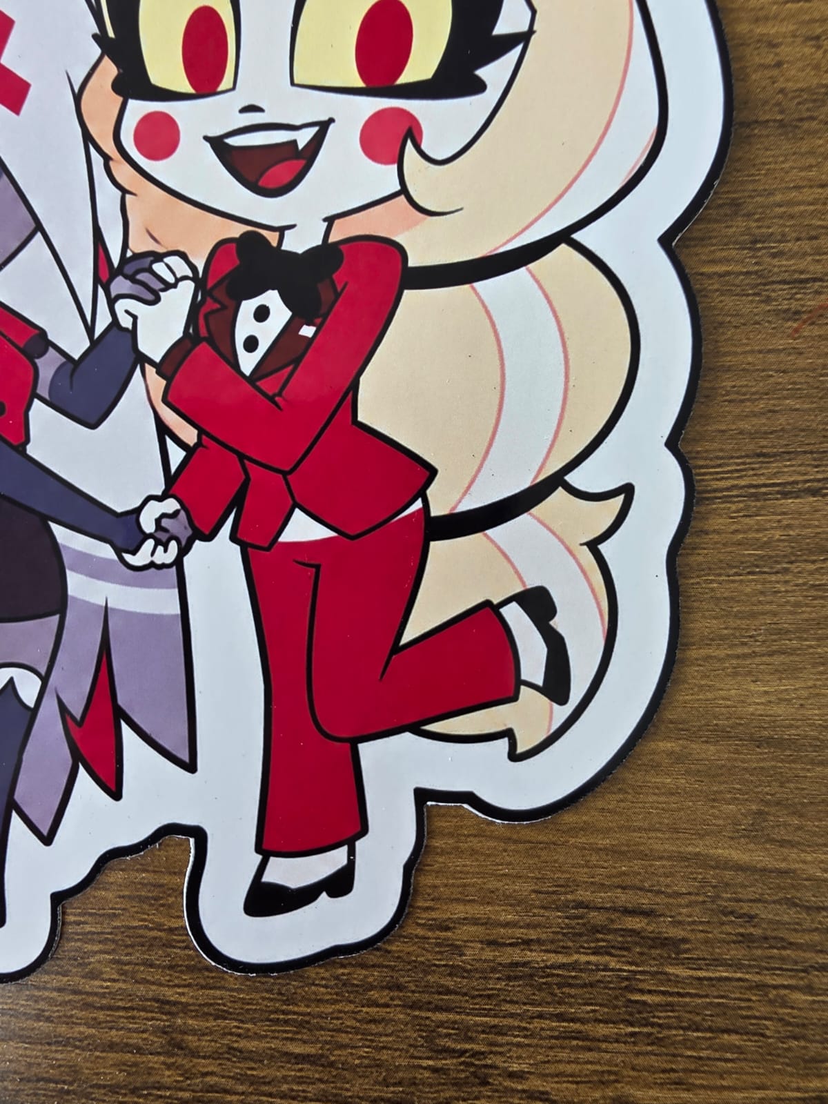 Hazbin Hotel Inspired Charlie & Vaggie Glossy Die Cut Sticker | 2 Sizes Available
