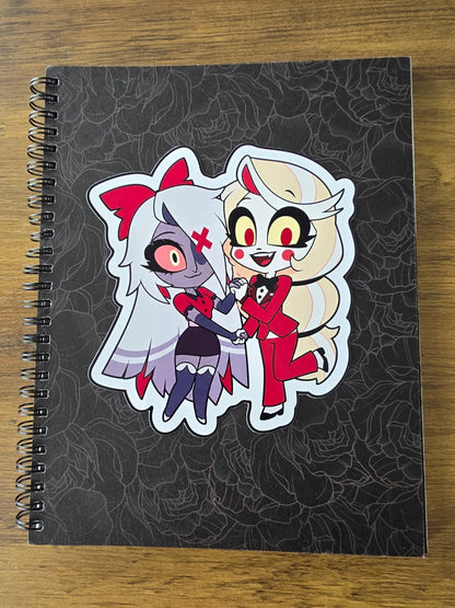 Hazbin Hotel Inspired Charlie & Vaggie Glossy Die Cut Sticker | 2 Sizes Available