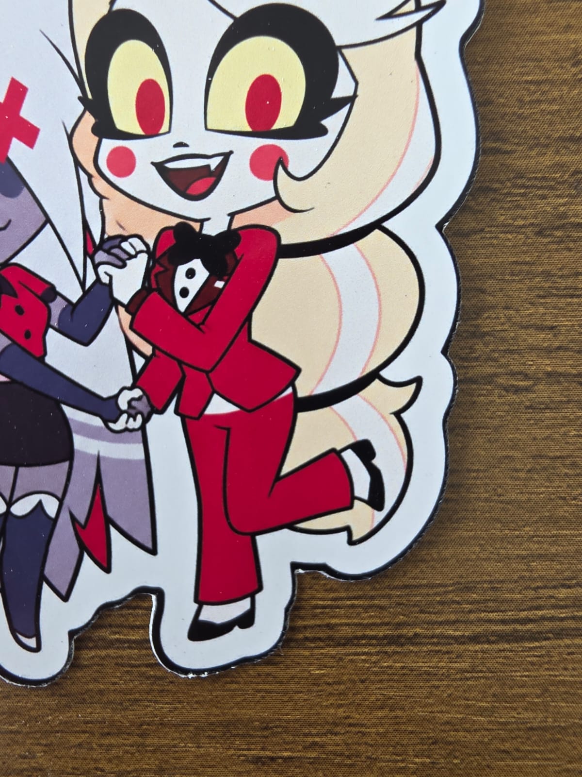 Hazbin Hotel Inspired Charlie & Vaggie Glossy Die Cut Sticker | 2 Sizes Available