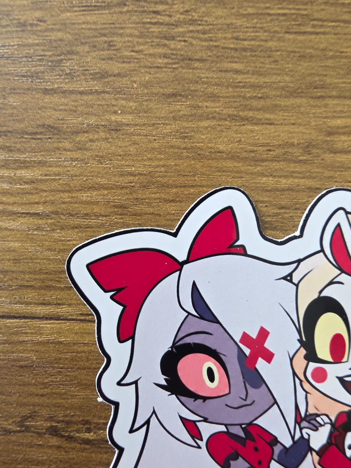 Hazbin Hotel Inspired Charlie & Vaggie Glossy Die Cut Sticker | 2 Sizes Available