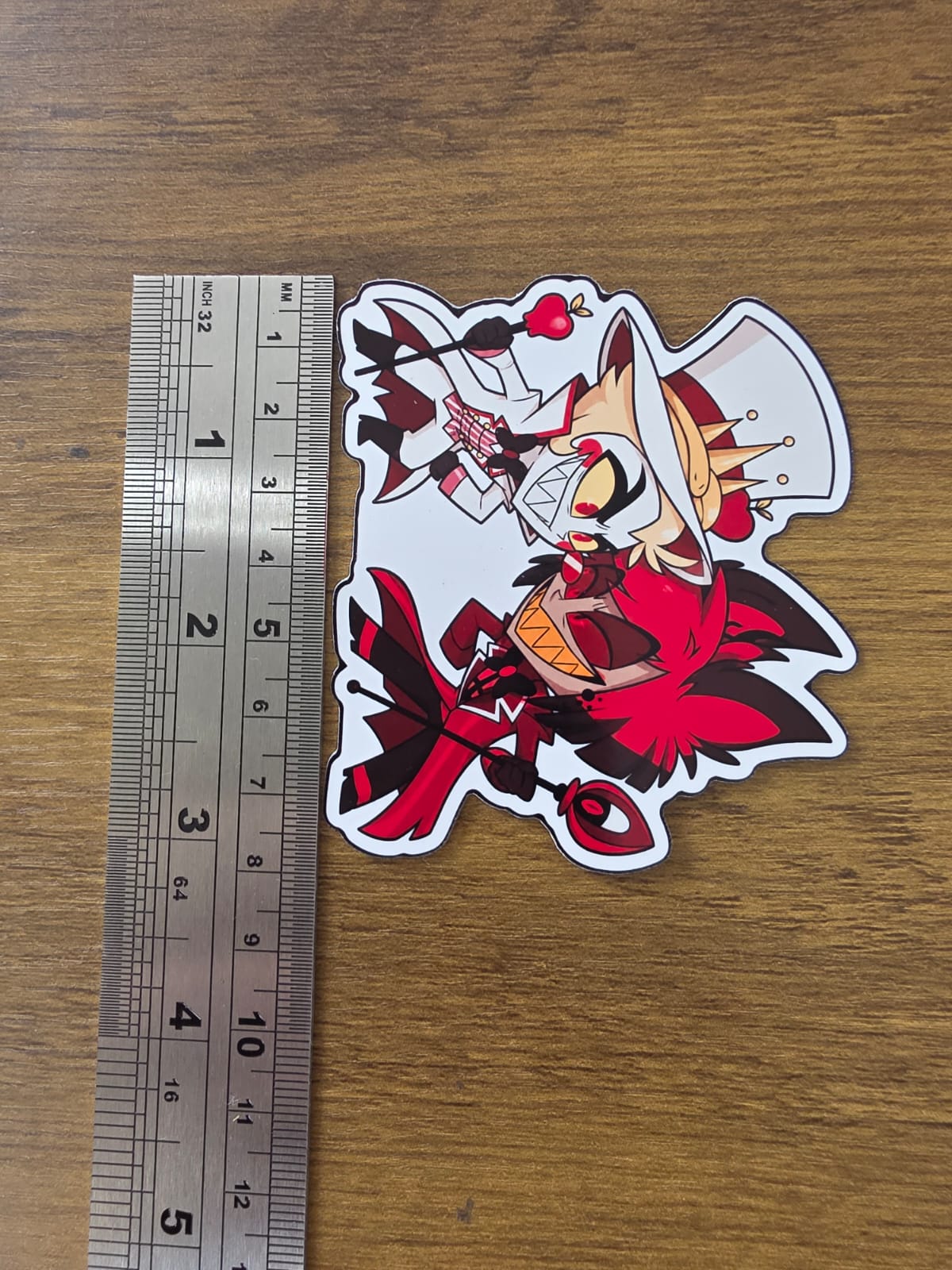 Hazbin Hotel Inspired Alastor & Lucifer Glossy Die Cut Sticker | 2 Sizes Available