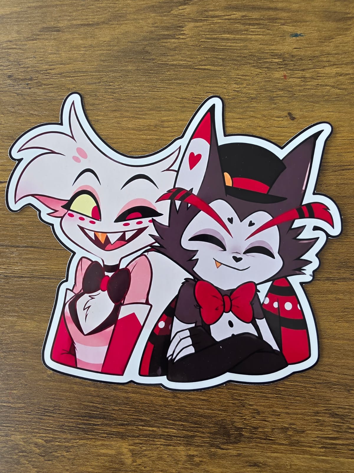 Hazbin Hotel Inspired Angel Dust & Husk Glossy Die Cut Sticker | 2 Sizes Available