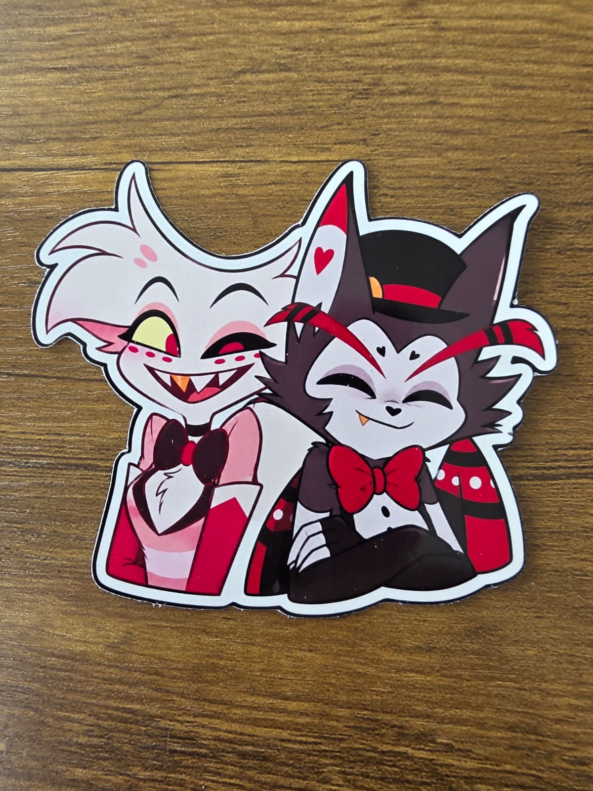 Hazbin Hotel Inspired Angel Dust & Husk Glossy Die Cut Sticker | 2 Sizes Available