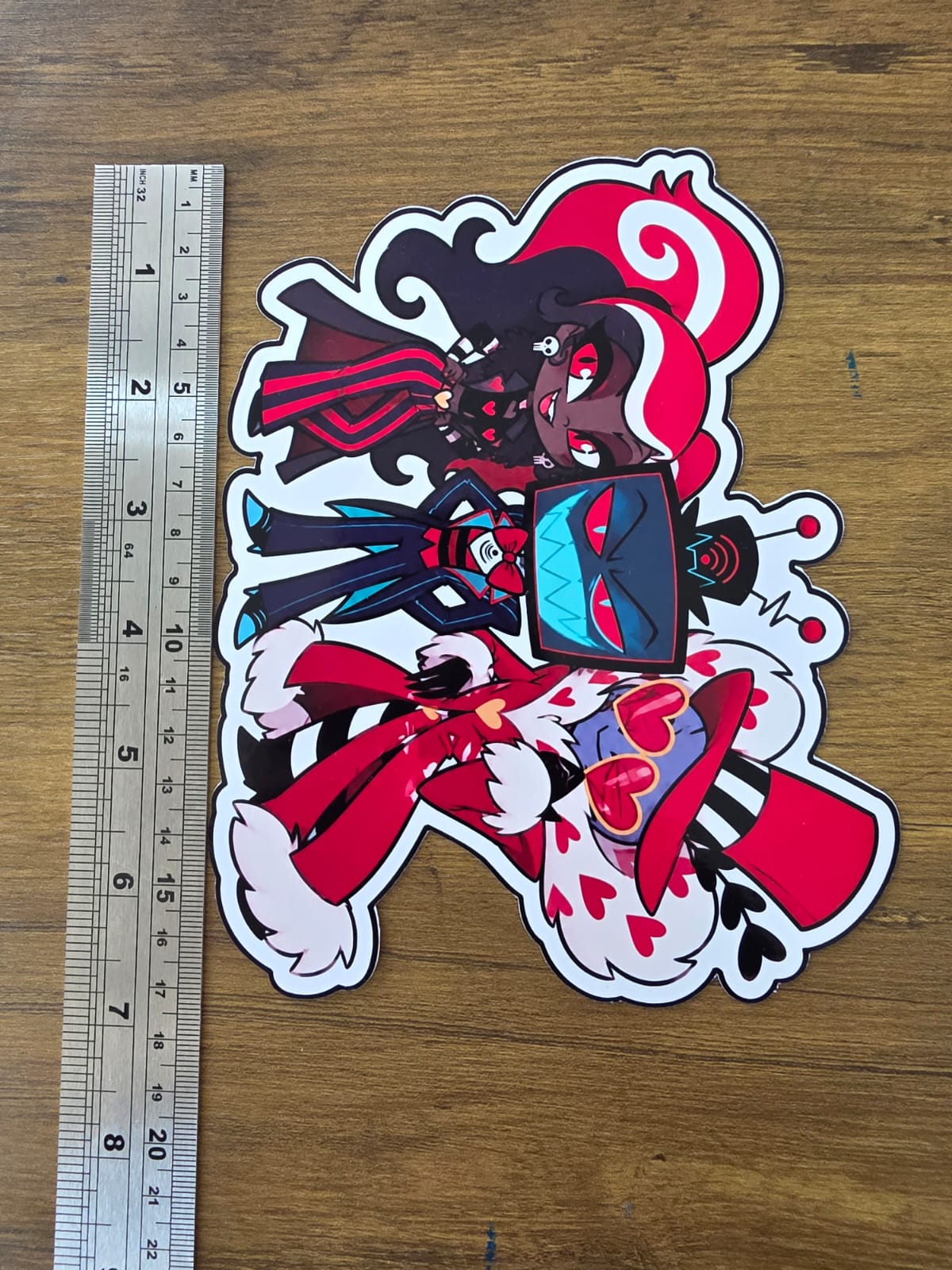 Hazbin Hotel Inspired The Vees Vox Valentino Velvette Sticker | 2 Sizes Available