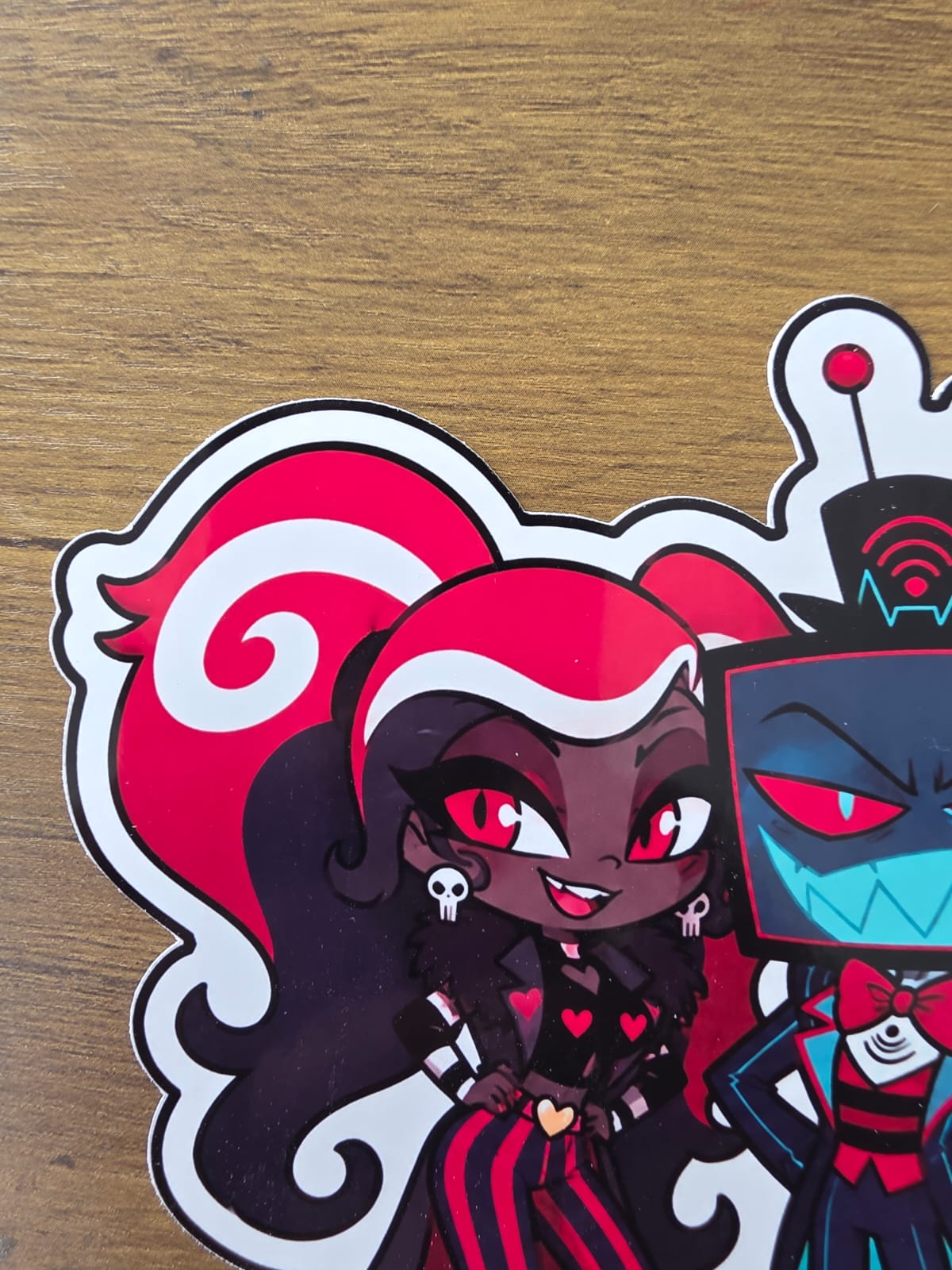 Hazbin Hotel Inspired The Vees Vox Valentino Velvette Sticker | 2 Sizes Available