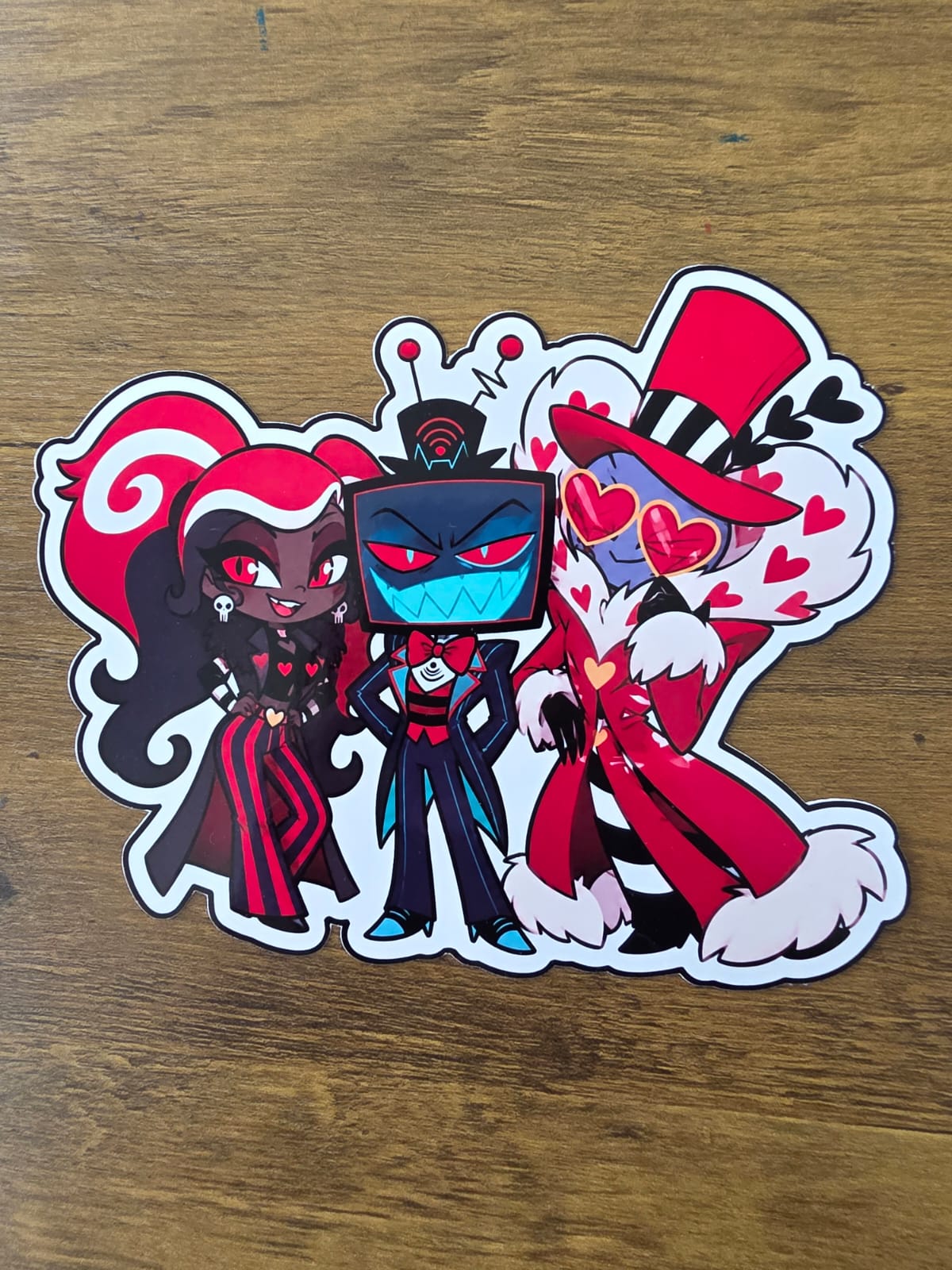 Hazbin Hotel Inspired The Vees Vox Valentino Velvette Sticker | 2 Sizes Available