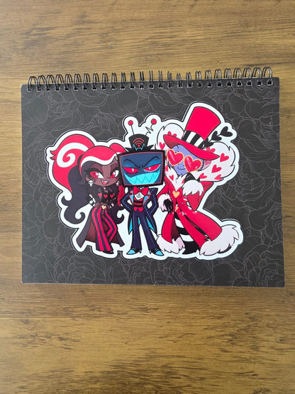 Hazbin Hotel Inspired The Vees Vox Valentino Velvette Sticker | 2 Sizes Available